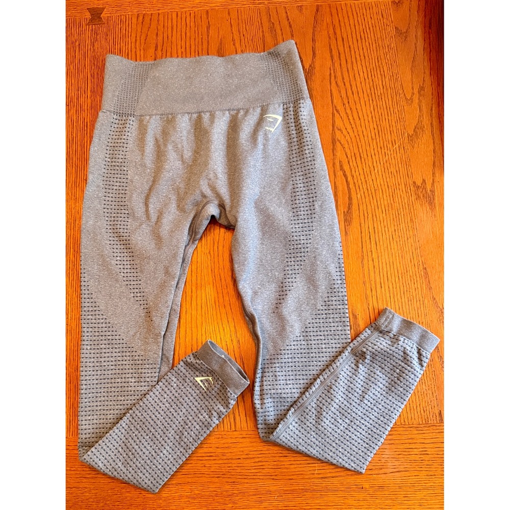 Gymshark Energy+ Seamless Leggings S Blue/Gray High Waist Activewear Gymcore